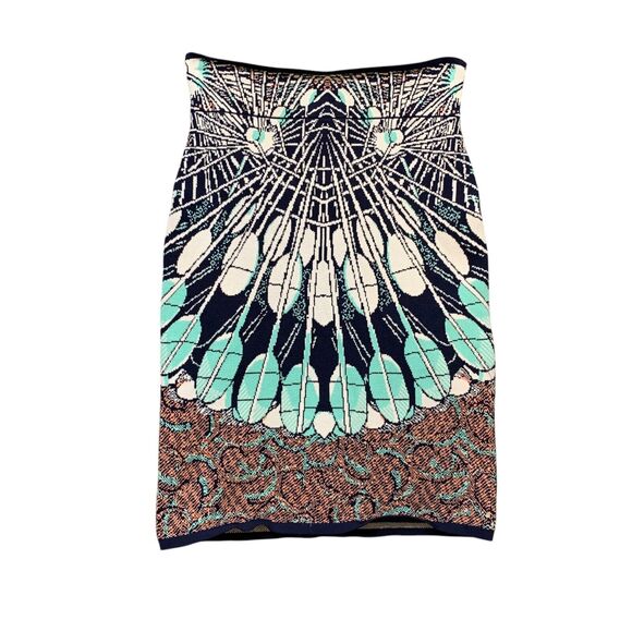 BCBGMaxazria Skirt Womens XXS 2XS Pavel Bandage Feather Bodycon Pull On Stretch - Picture 1 of 9